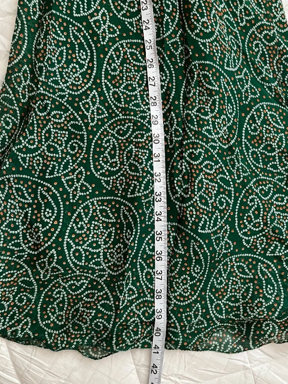 Tan Green Bandhani Embroidered Lehenga corset style Indian Wedding mehndi choli